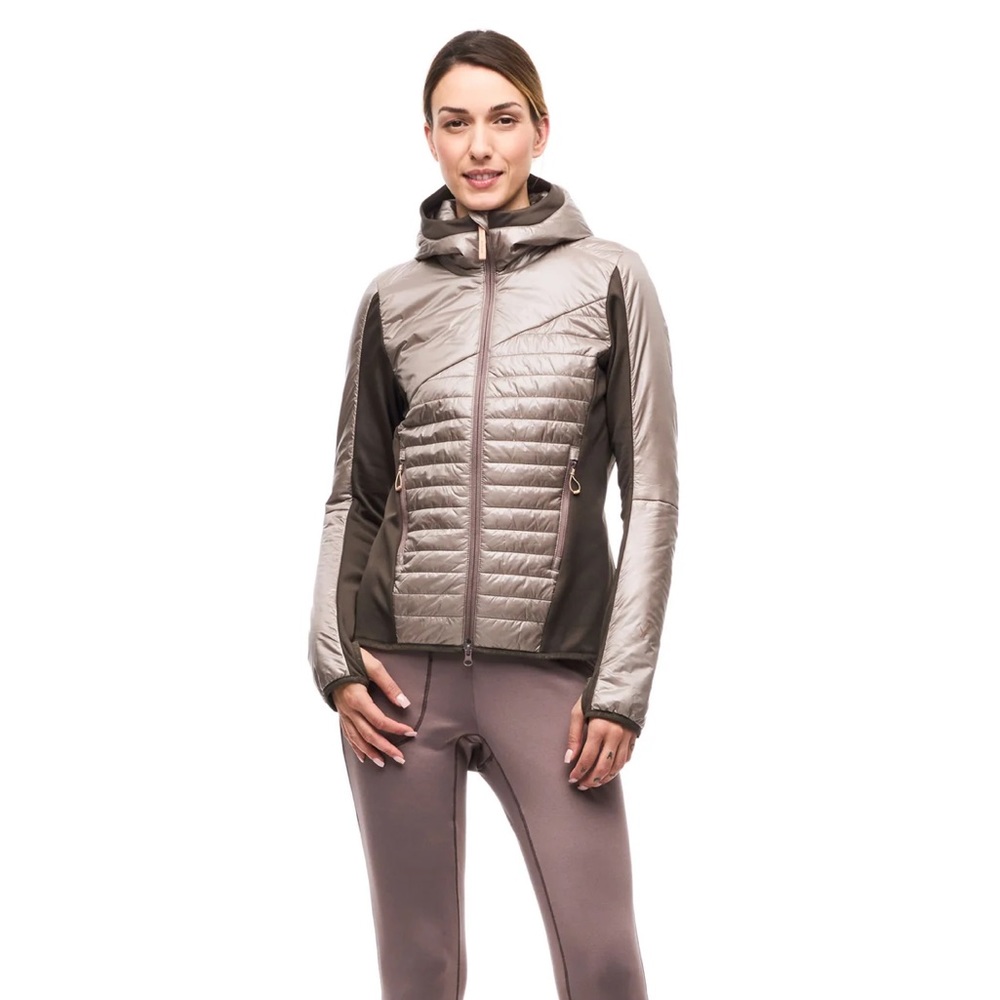 Indyeva MANTAR INSULATED HOODED jacket small in peppercorn/mocha